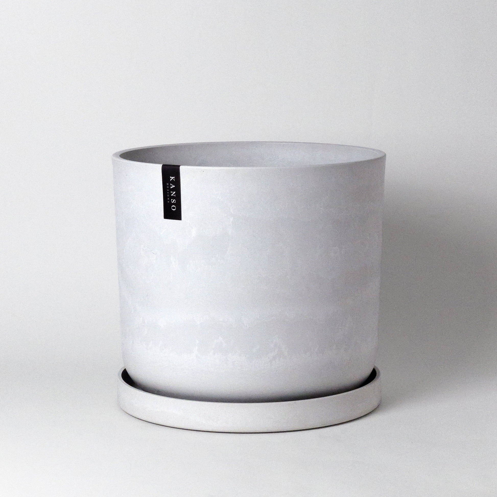 12" Signature Stone Planters & Saucers (Multiple Colors)