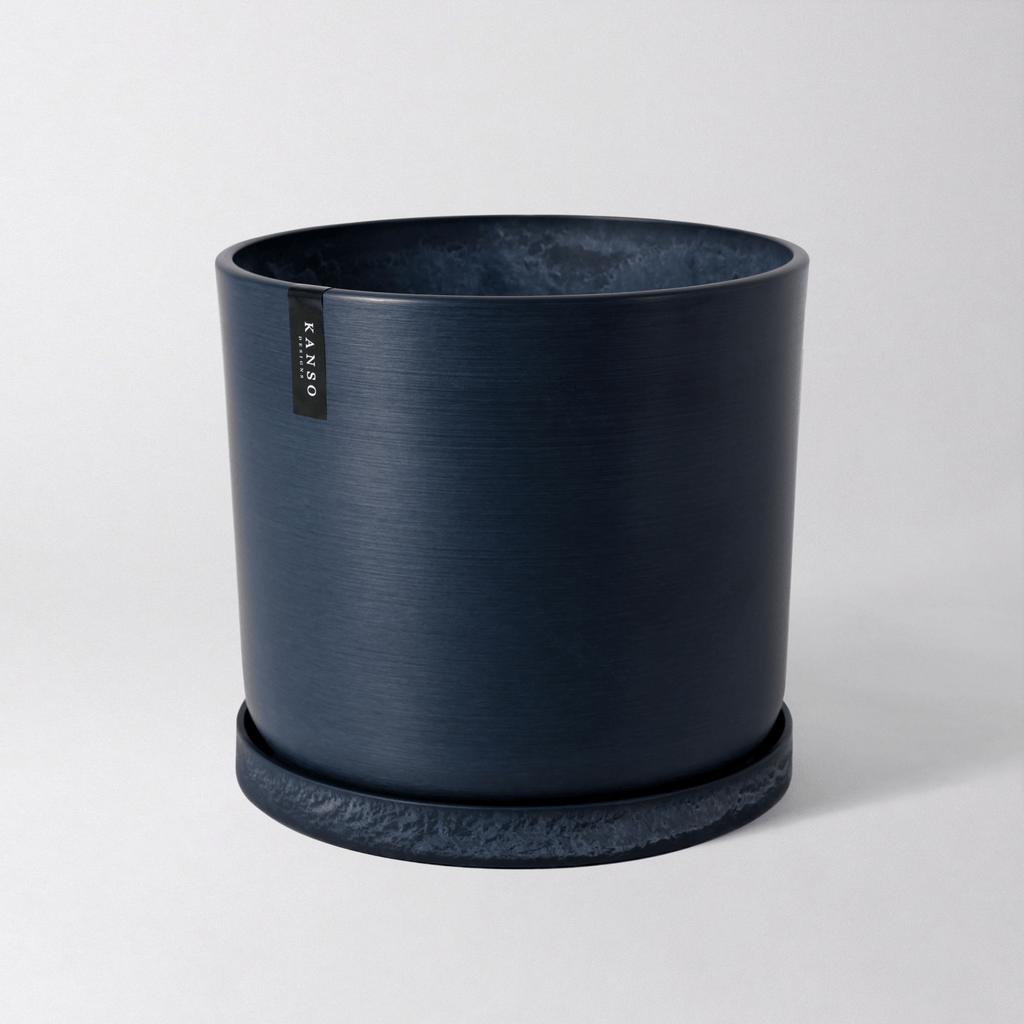 12" Signature Stone Planters & Saucers (Multiple Colors)