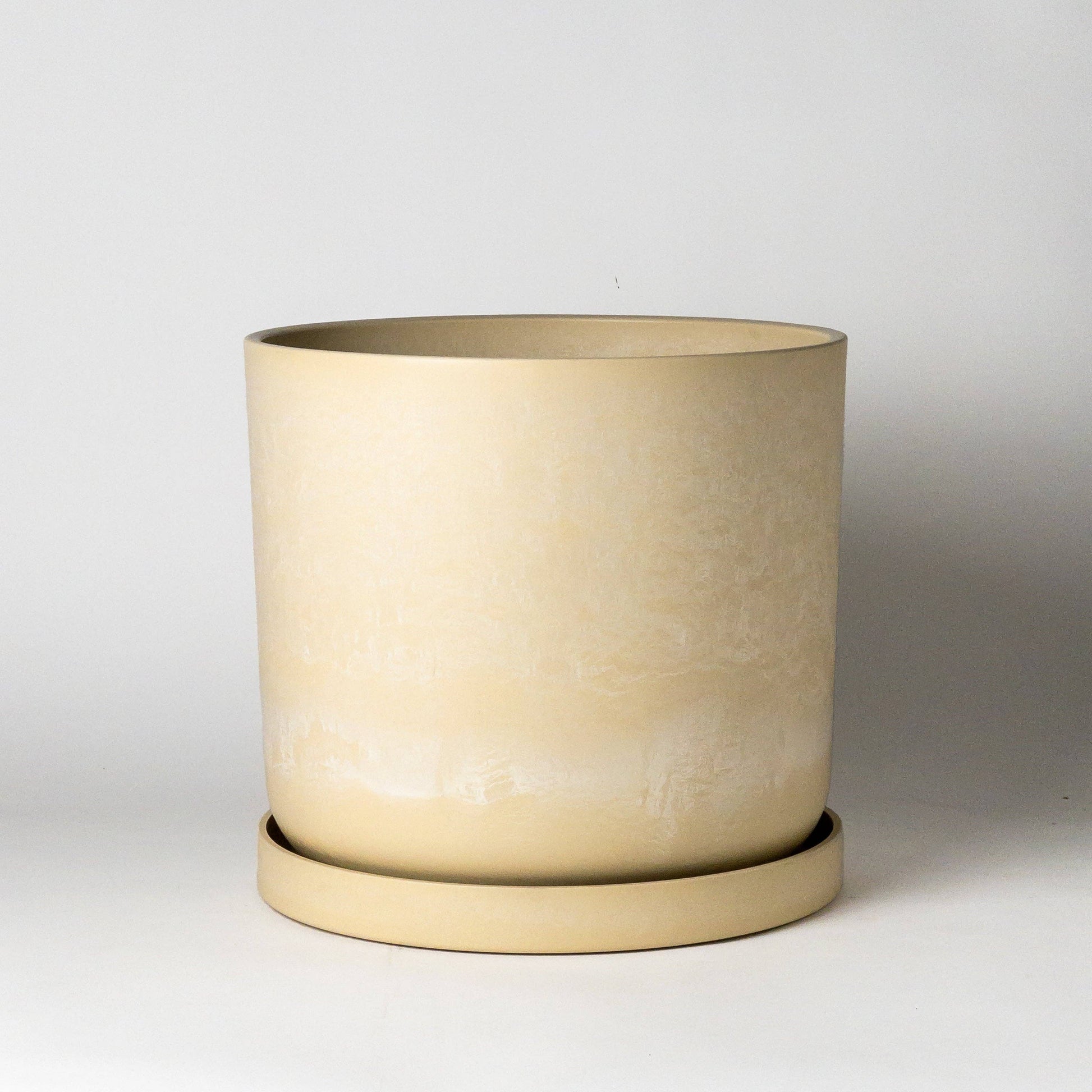 12" Signature Stone Planters & Saucers (Multiple Colors)