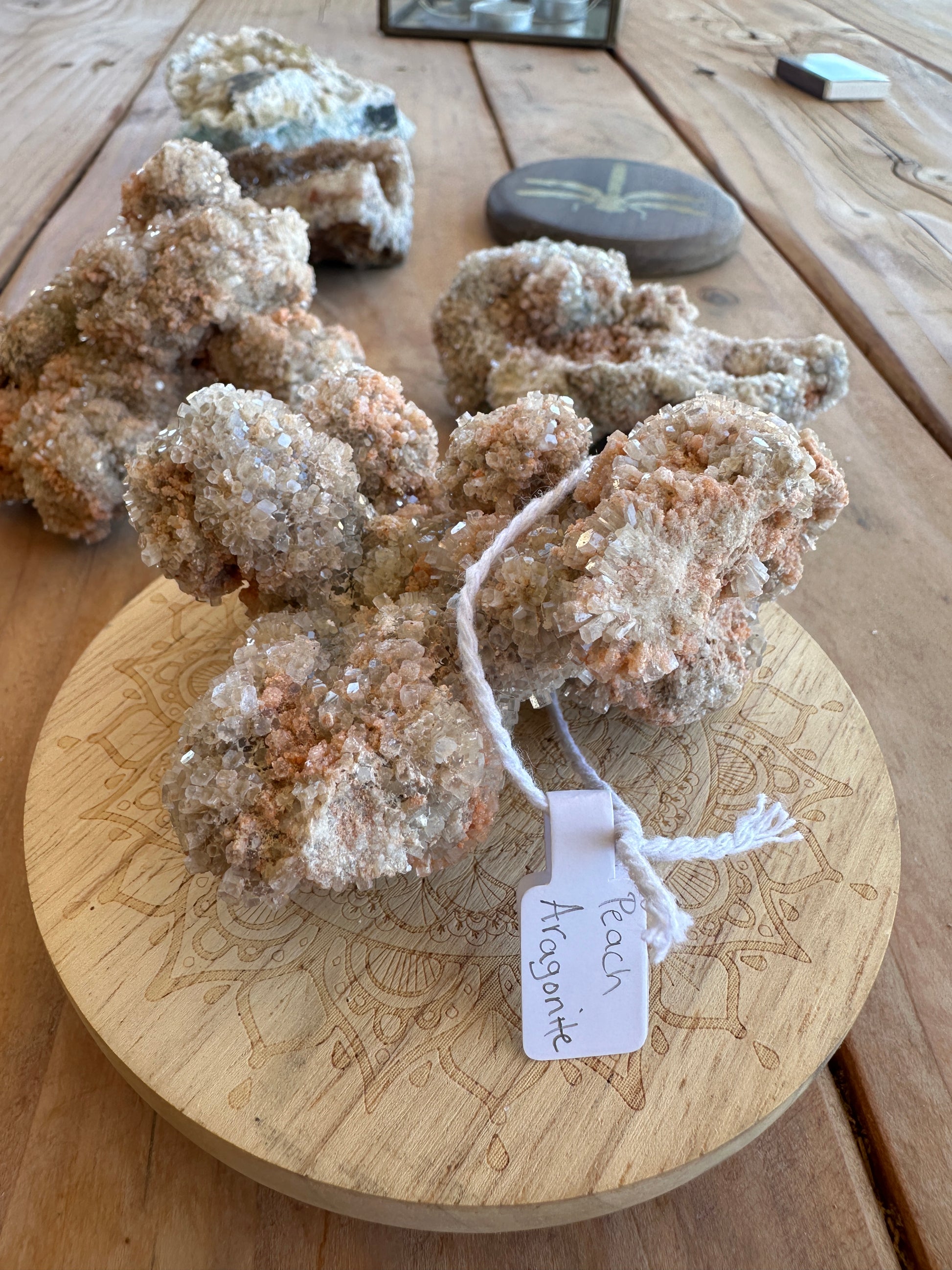 Aragonite Crystal - Peach Medium